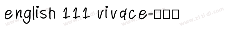 english 111 vivace字体转换